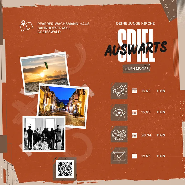 Einladung zu Jugendveranstaltungen mit Bildern und Terminen.